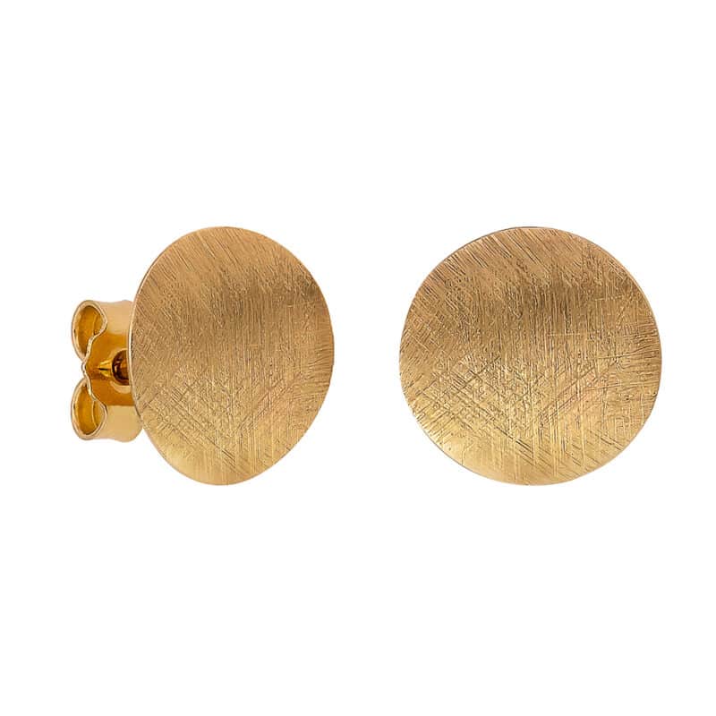 Kolczyki złote blaszki z matem na sztyfcie z kolekcji DALL’ACQUA 82598