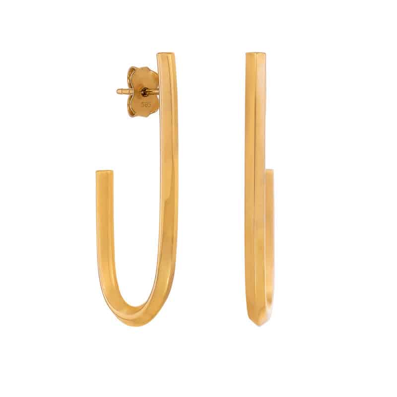 Kolczyki z żółtego złota na sztyfcie 83429