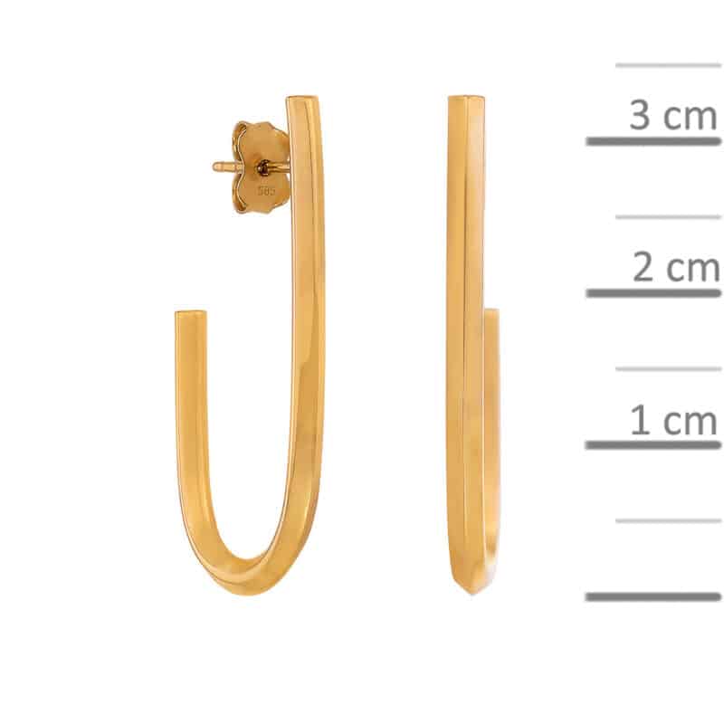 Kolczyki z żółtego złota na sztyfcie 83429