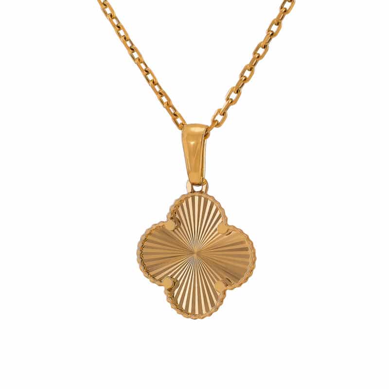 Zawieszka Koniczynka z żółtego złota diamentowana 83772