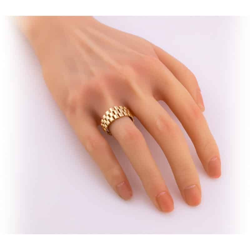 Pierścionek ażurowy z żółtego złota 82388