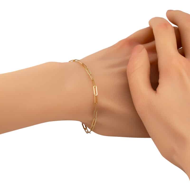 Bransoletka z żółtego złota elementowa z ogniw 83798