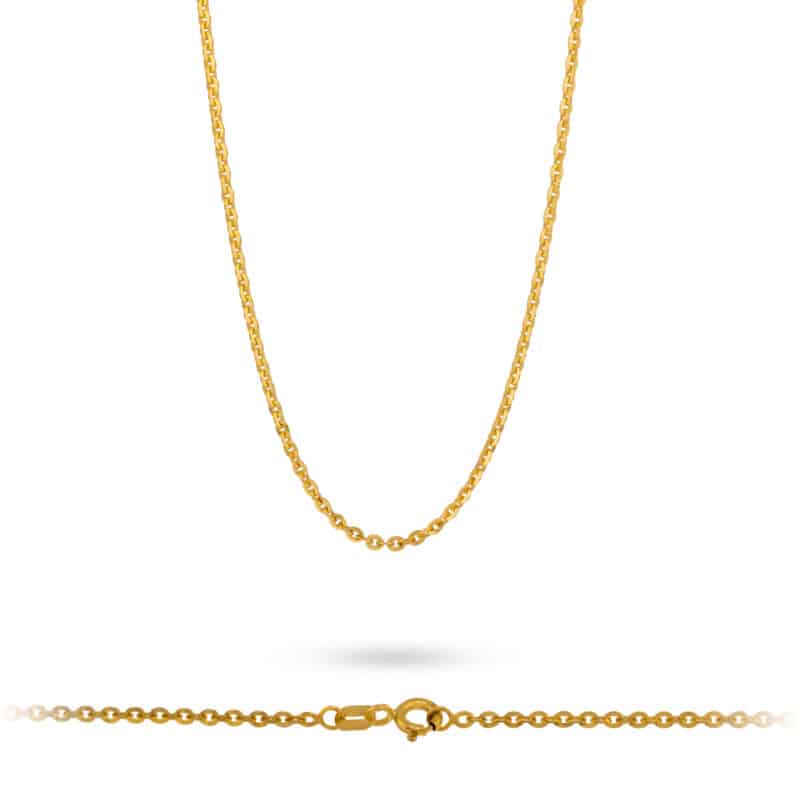 Złoty komplet łańcuszek z aniołkiem – 82510, 82547