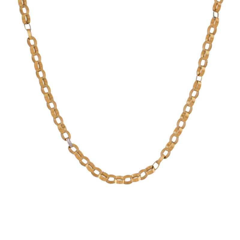 Naszyjnik z żółtego i białego złota elementowy z ogniw 83684