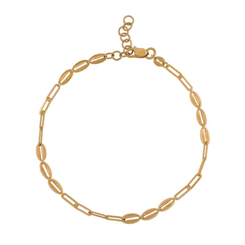 Bransoletka z żółtego złota elementowa z ogniw 84095