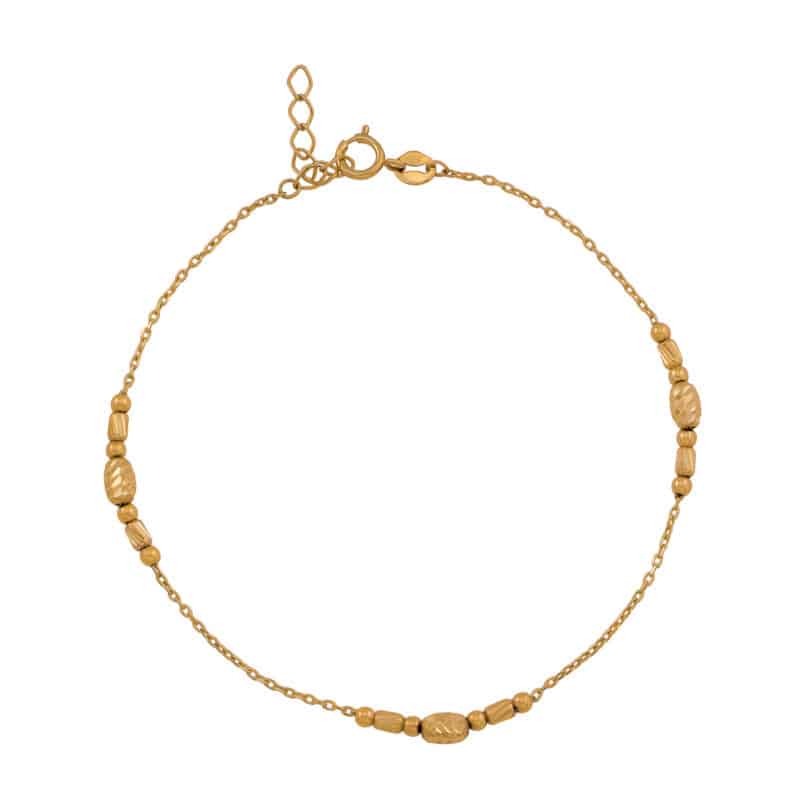 Bransoletka z żółtego złota z grawerowanymi elementami 84100