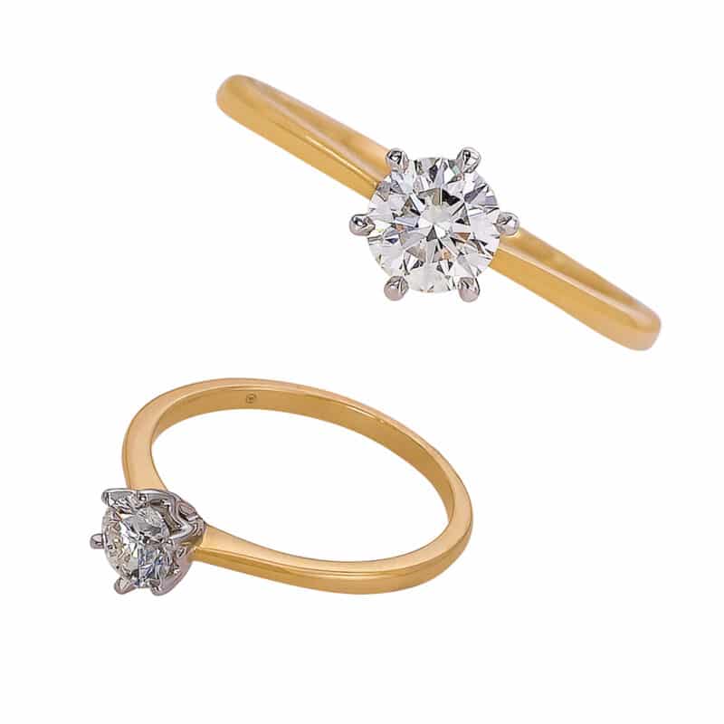 Pierścionek z brylantem w żółtym złocie 0,50ct 84161