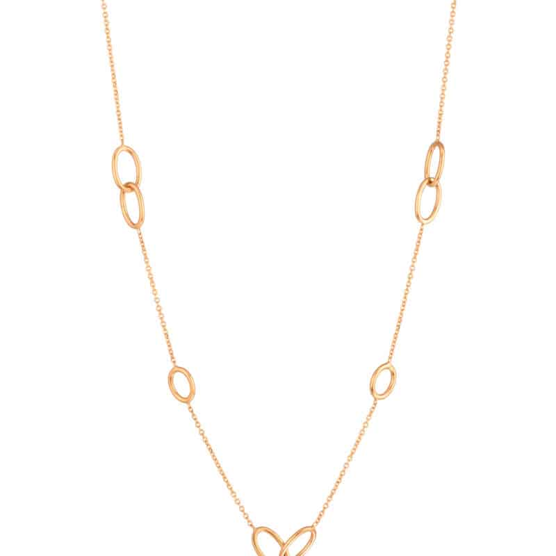 Naszyjnik z żółtego złota z kółeczkami z kolekcji DALL’ACQUA 84190