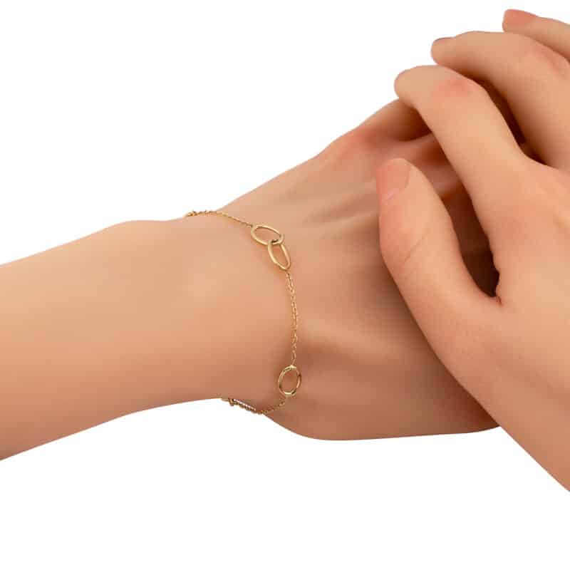 Bransoletka z żółtego złota z kółeczkami z kolekcji DALL’ACQUA 84193