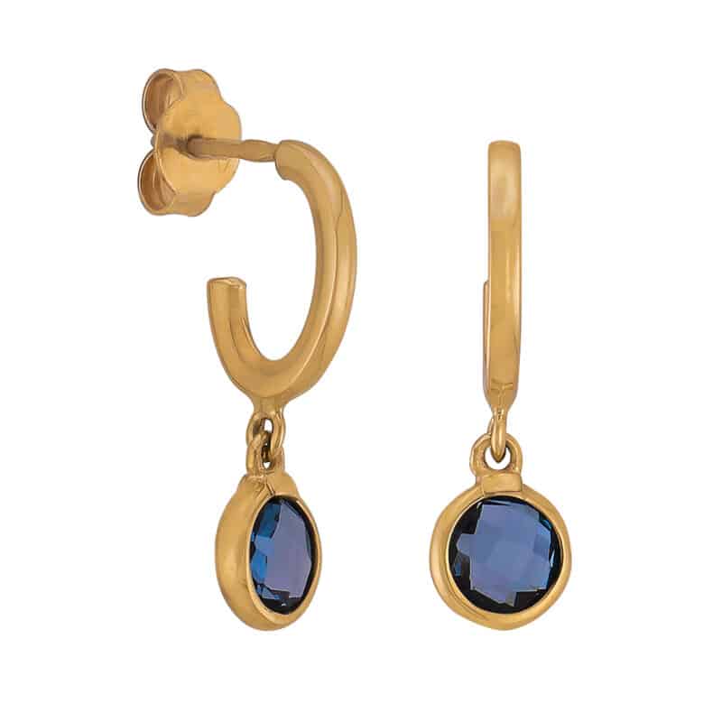 Kolczyki z żółtego złota z topazem na sztyfcie z kolekcji DALL’ACQUA 84208