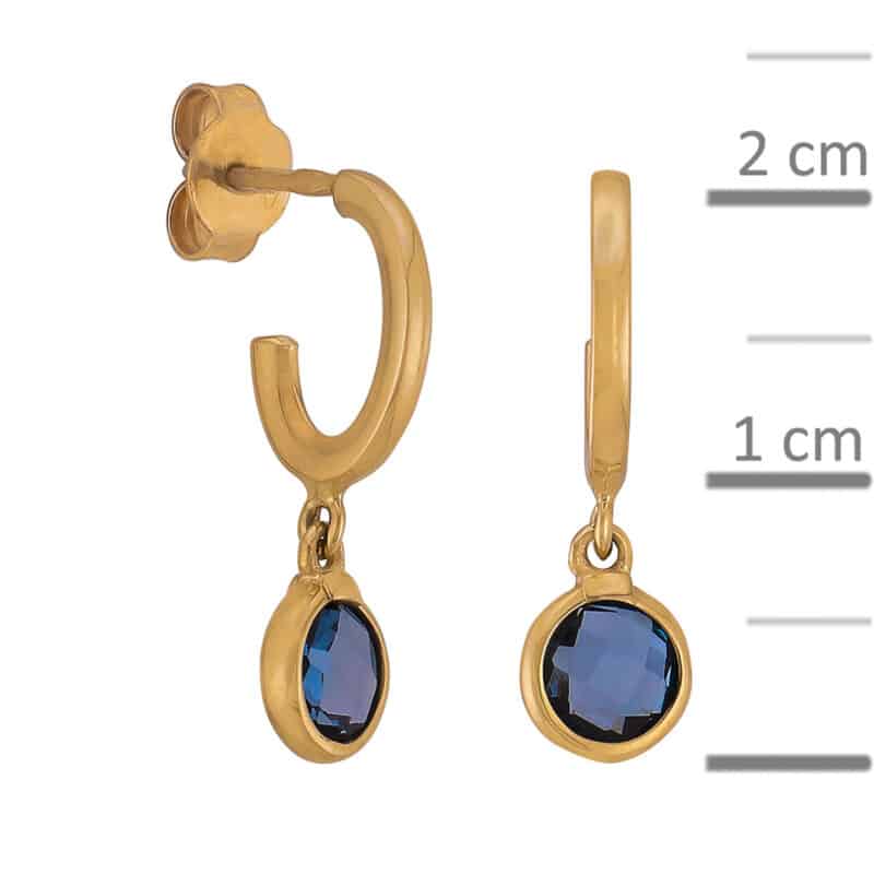 Kolczyki z żółtego złota z topazem na sztyfcie z kolekcji DALL’ACQUA 84208