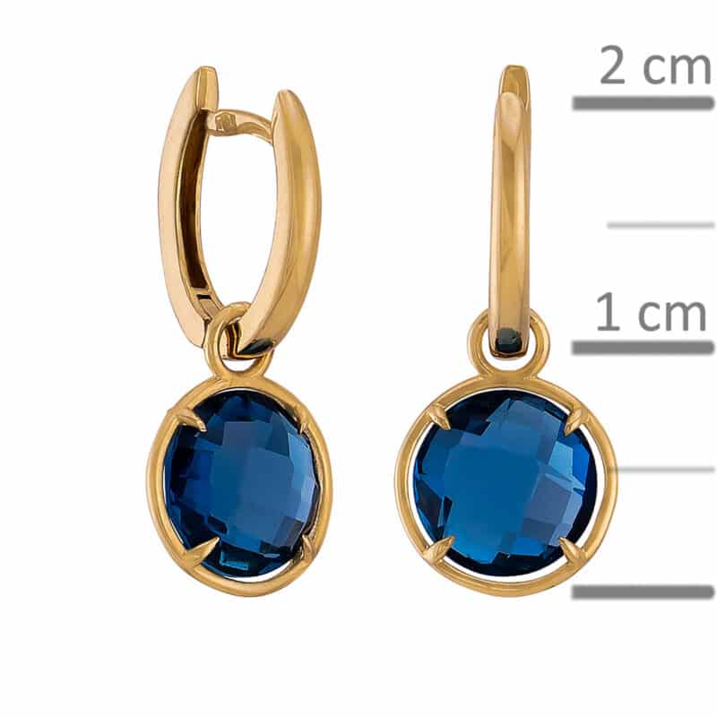 Kolczyki z żółtego złota z topazem na angielskim zapięciu z kolekcji DALL’ACQUA 84211