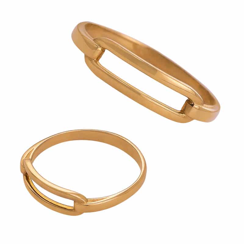 Pierścionek z żółtego złota modowy z kolekcji DALL’ACQUA 84216