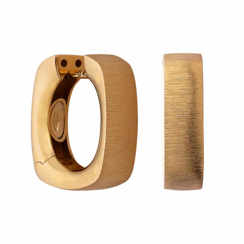 Kolczyki z żółtego złota z matem na zatrzask 84337