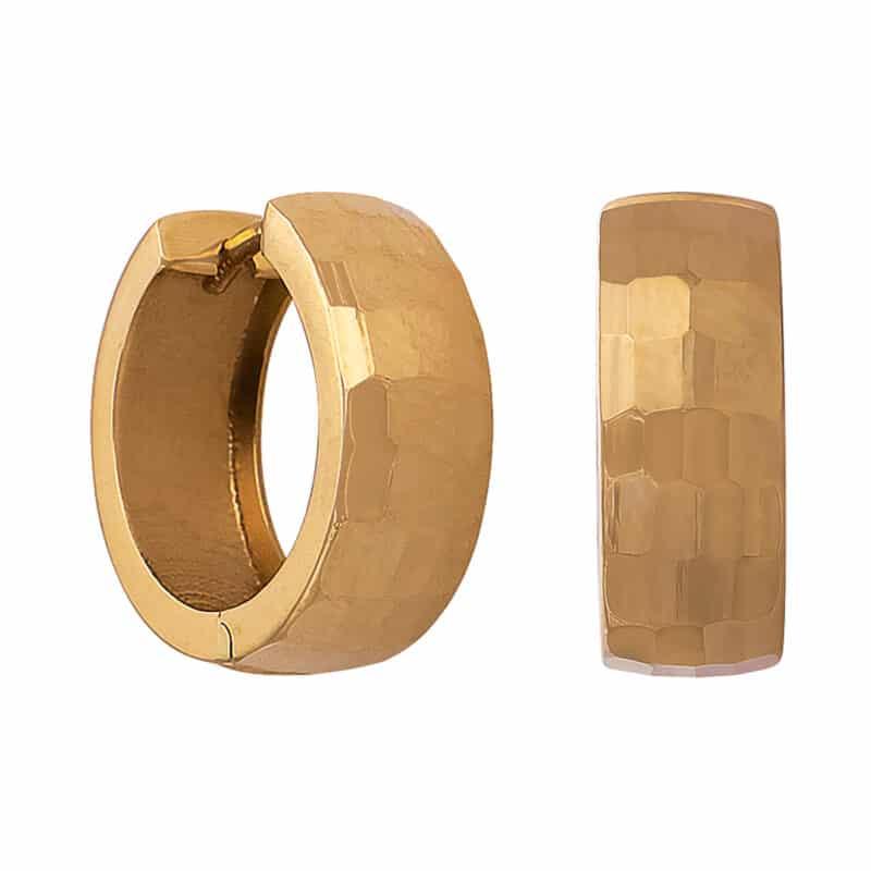 Kolczyki z żółtego złota diamentowane na zatrzask 84428