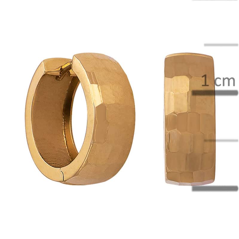 Kolczyki z żółtego złota diamentowane na zatrzask 84428