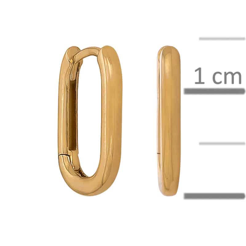 Kolczyki z żółtego złota gładkie na zatrzask 84431