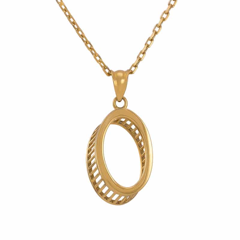 Zawieszka owalna z żółtego złota 84385