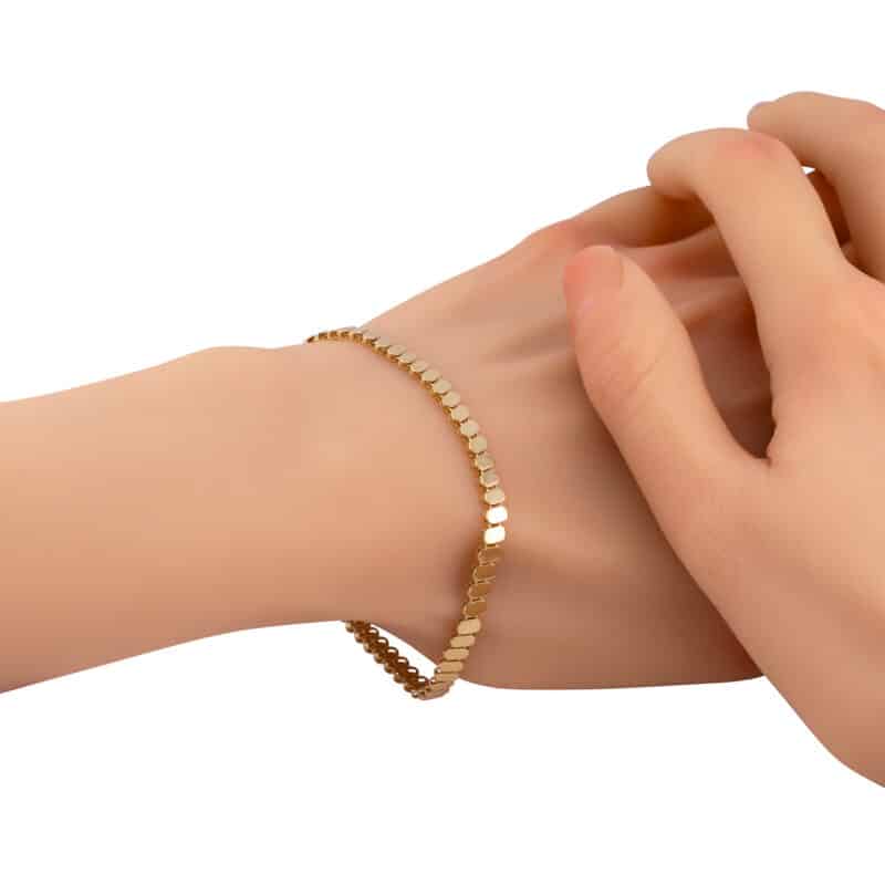 Bransoletka z żółtego złota blaszkowa 84348