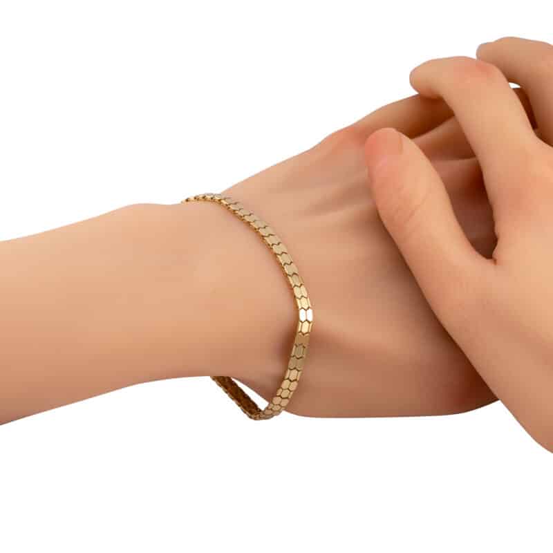 Bransoletka z żółtego złota blaszkowa 84351