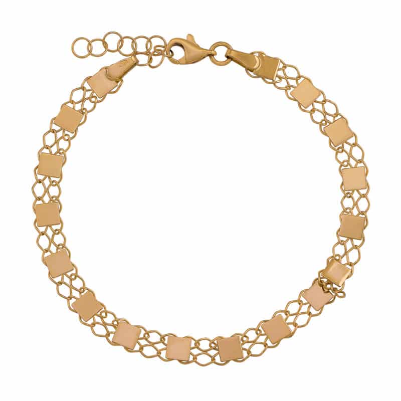 Bransoletka z żółtego złota blaszkowa 84355