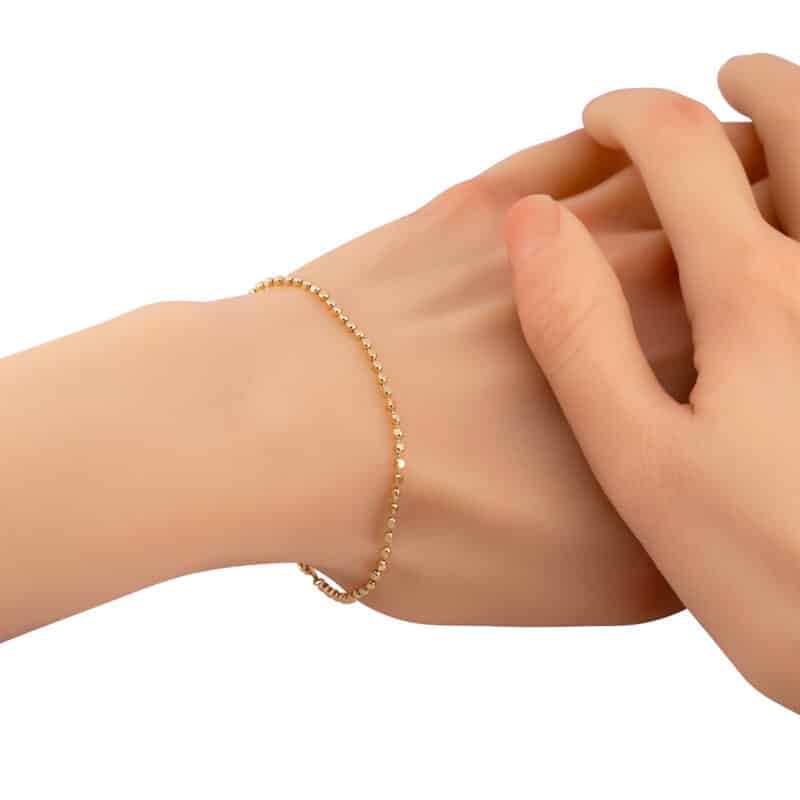Bransoletka z żółtego złota z kuleczek 84359