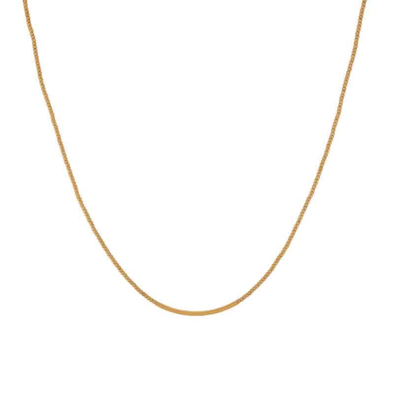 Naszyjnik złoty z gładkich kuleczek i blaszki 84368