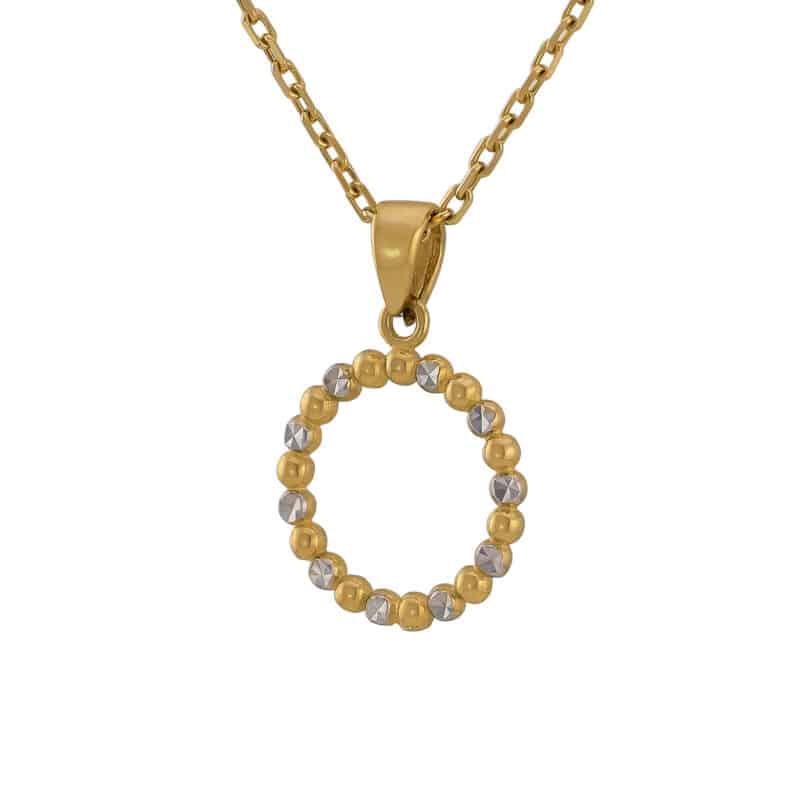 Złota Zawieszka Kółko – Dwukolorowy Blask 85159