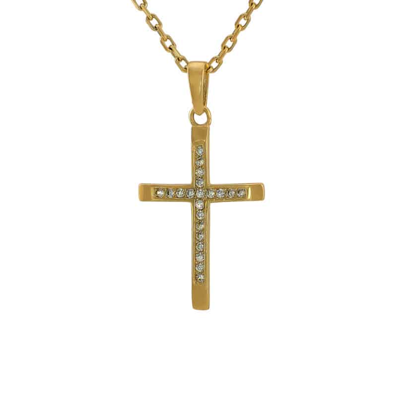 Złoty Krzyżyk z Cyrkoniami – Blask i Elegancja 85185