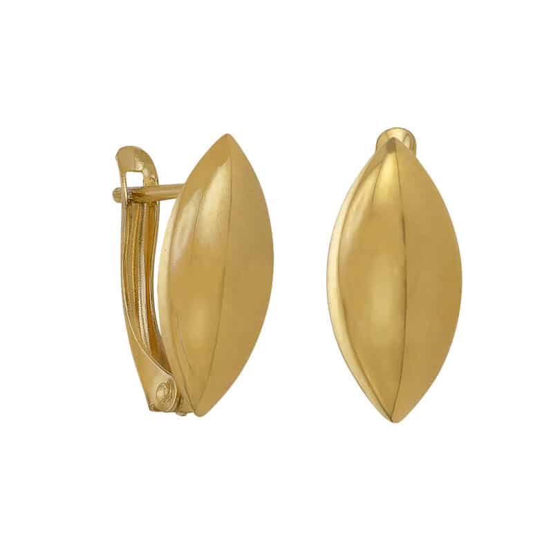 Złote Kolczyki– Gładkie Elipsy / Migdały 85188