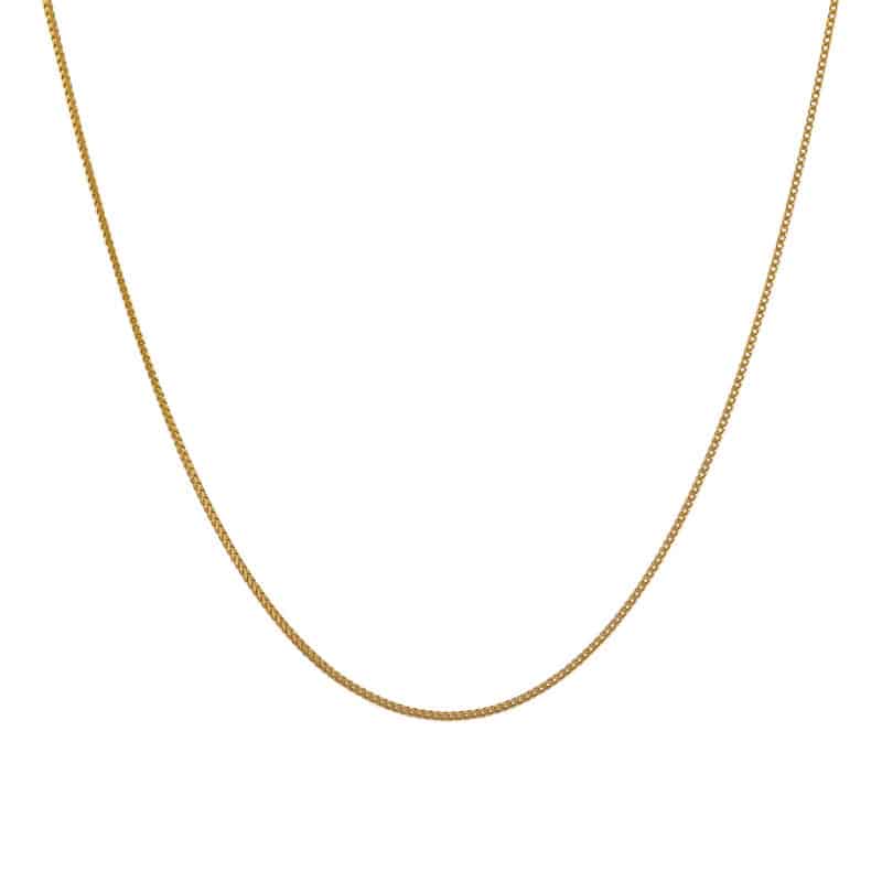 Łańcuszek z żółtego złota 45cm- Żmijka