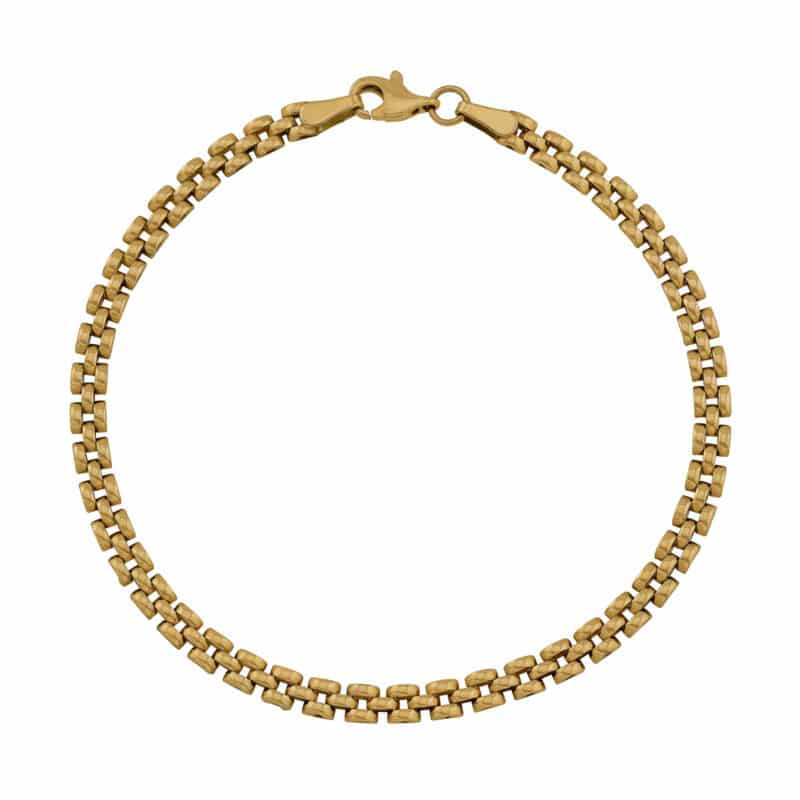 Złota Bransoletka Segmentowa o Regularnym Wzorze 85128