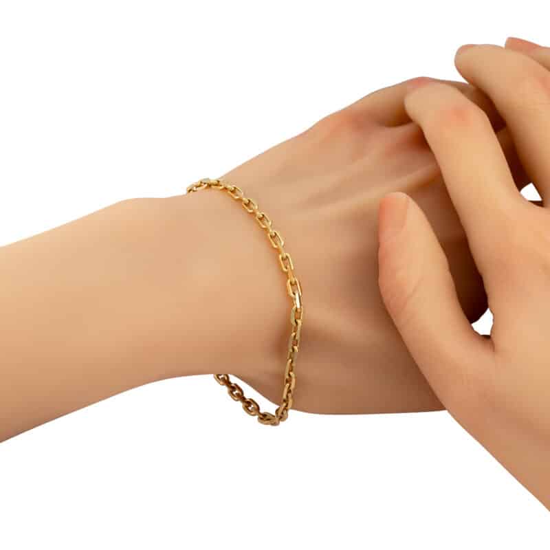 Złota Bransoletka o Klasycznym Splocie Ankier 85259