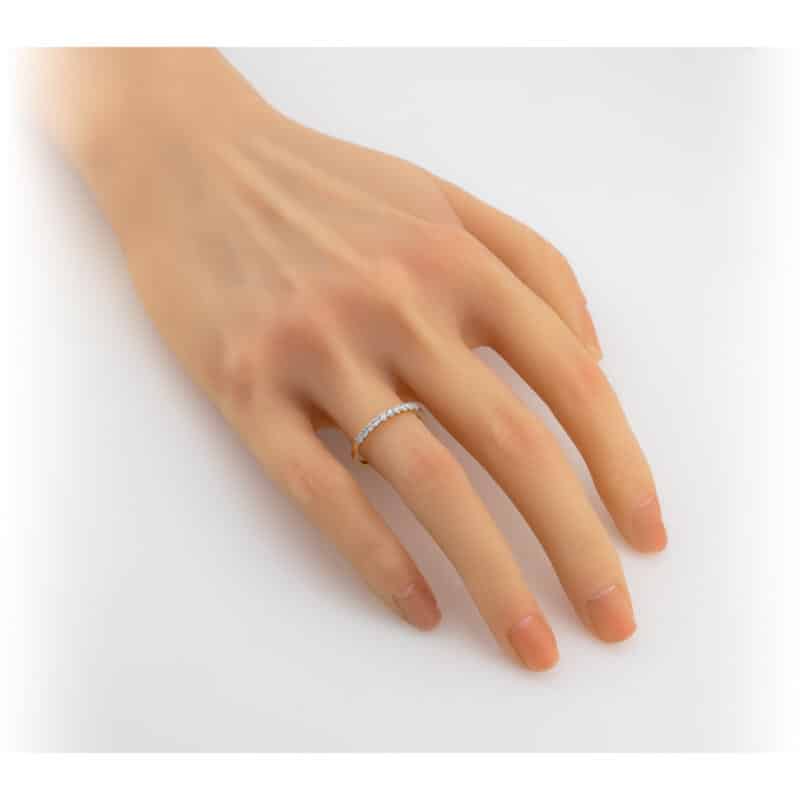 Złoty Pierścionek Obrączkowy z Brylantami 85275