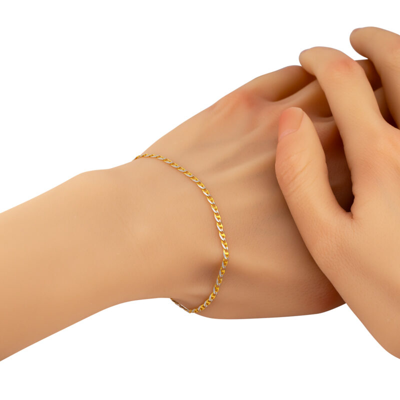 Złota bransoletka splot Gucci dwukolorowa - 84401