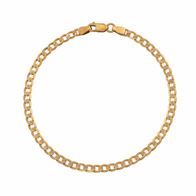 Złota Bransoletka o Klasycznym Splocie Pancerka 82467