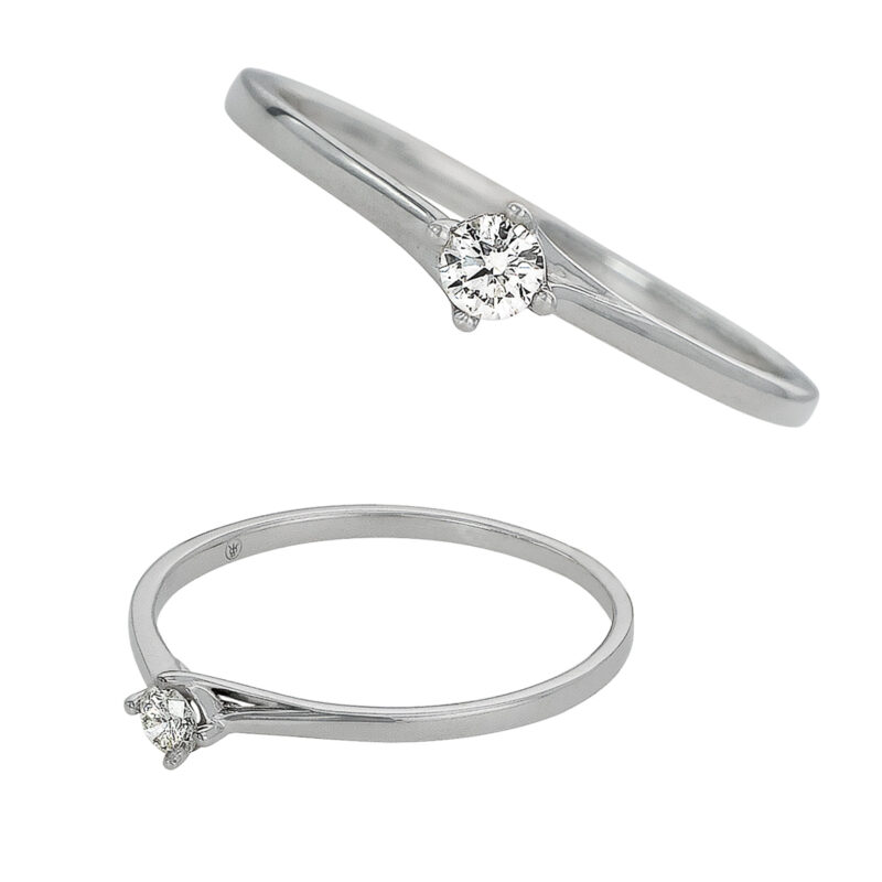 Pierścionek z Brylantem w Klasycznej Oprawie - 83187