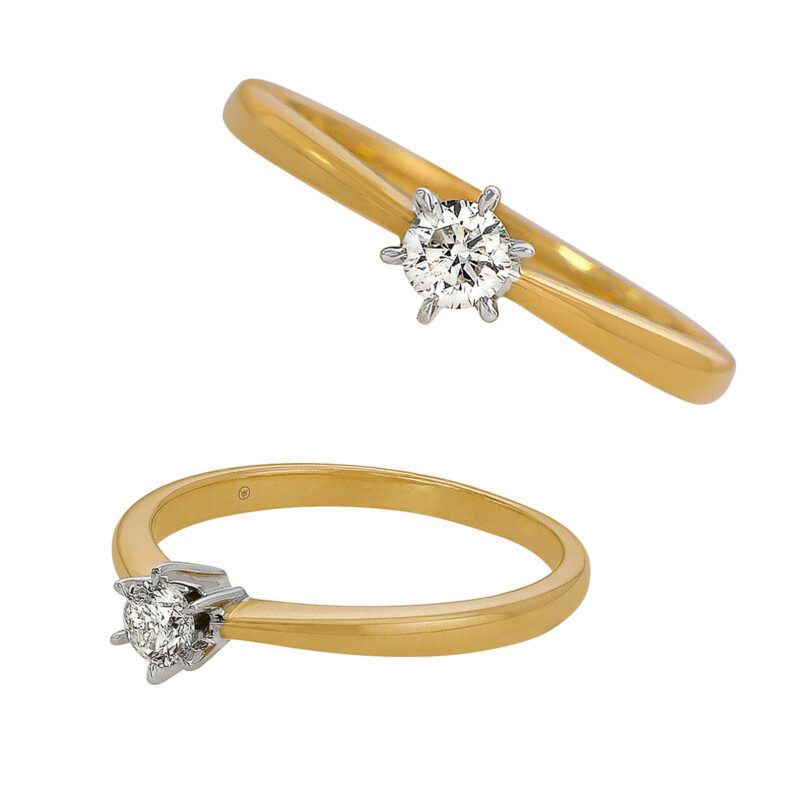 Złoty Pierścionek z Brylantem – Klasyka i Ponadczasowa Elegancja - 84480