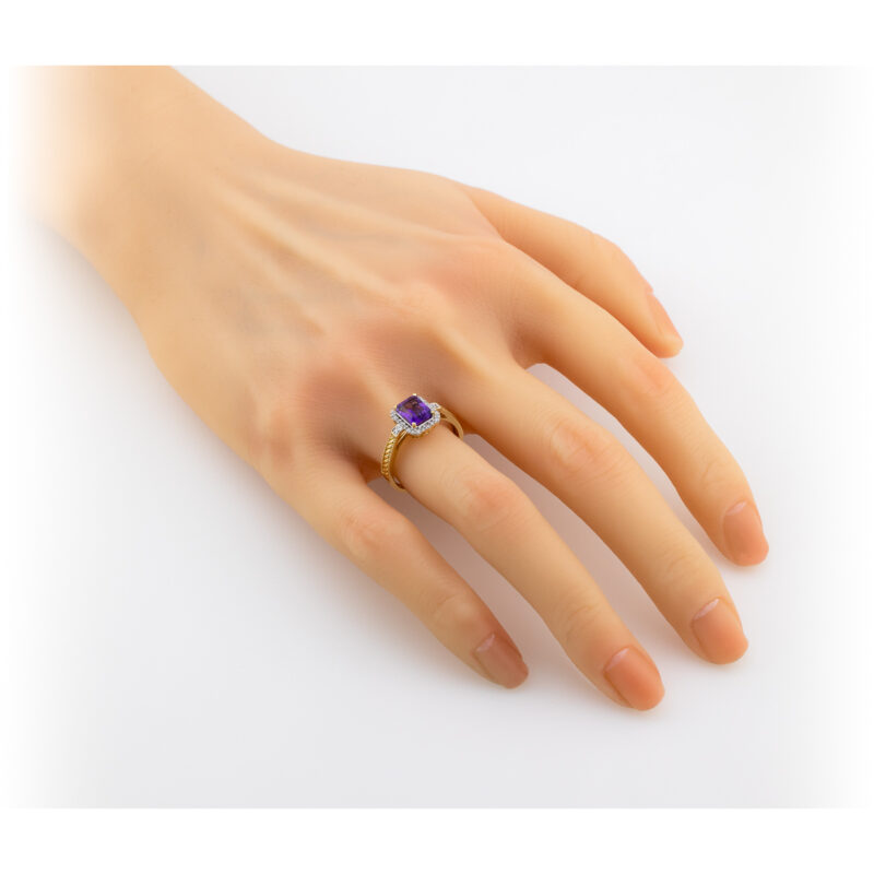 Złoty Pierścionek Królewski z Diamentową Aureolą - 84495