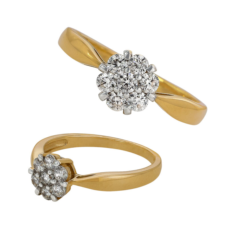 Złoty Pierścionek Roseta – Kwiatowy Blask i Nowoczesna Elegancja - 84510