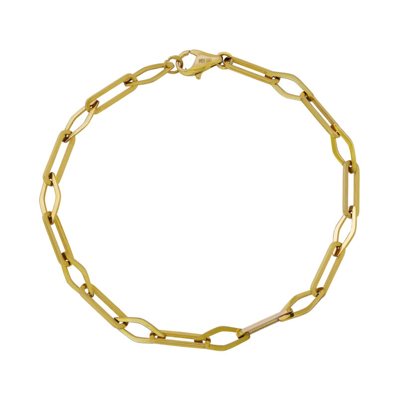 Złota bransoletka z geometrycznymi ogniwami - 85516
