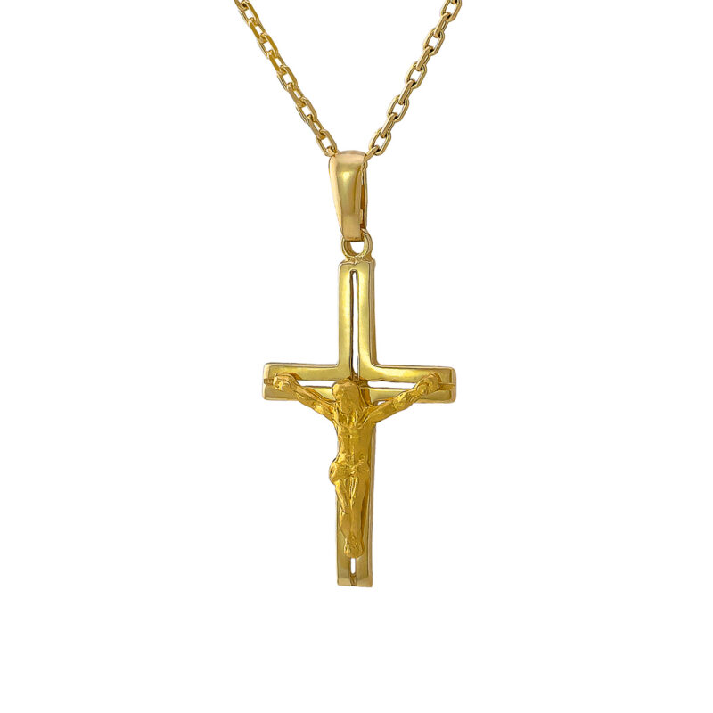 Złoty Krzyżyk z Pasyjką – Ponadczasowy Symbol Elegancji - 83742
