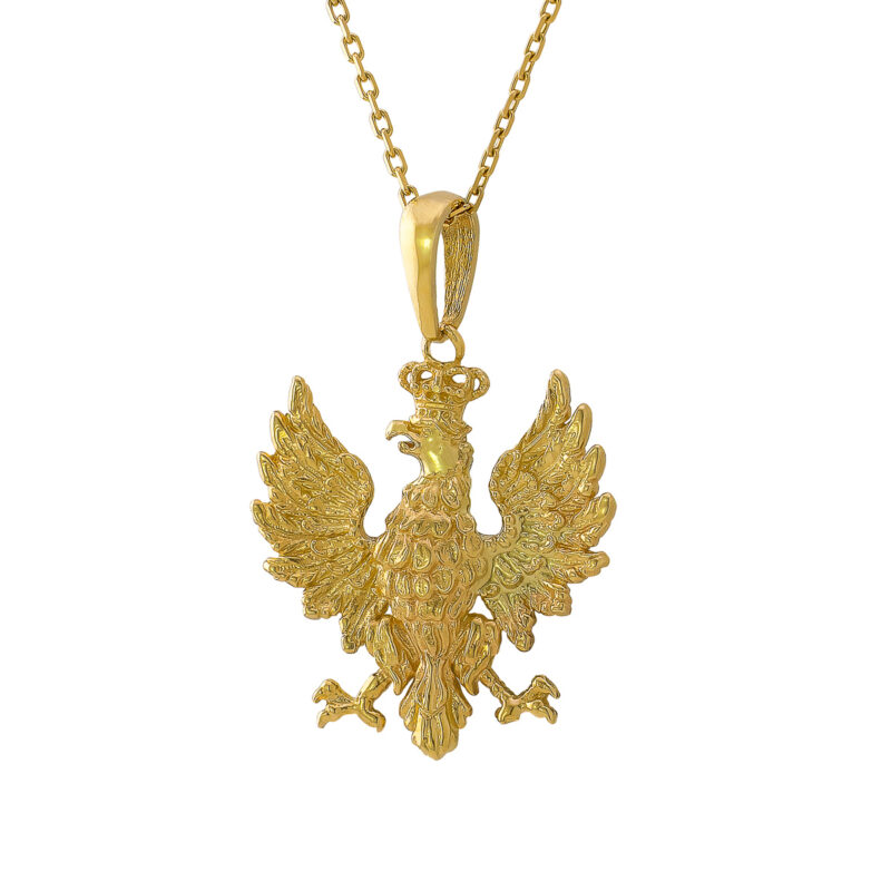 Złota Zawieszka Orzeł Biały w Koronie– Patriotyczny Talizman 84679